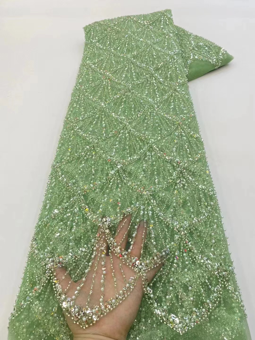 Tela de encaje de tul africano - Glitter Tablecloth reseña y precio