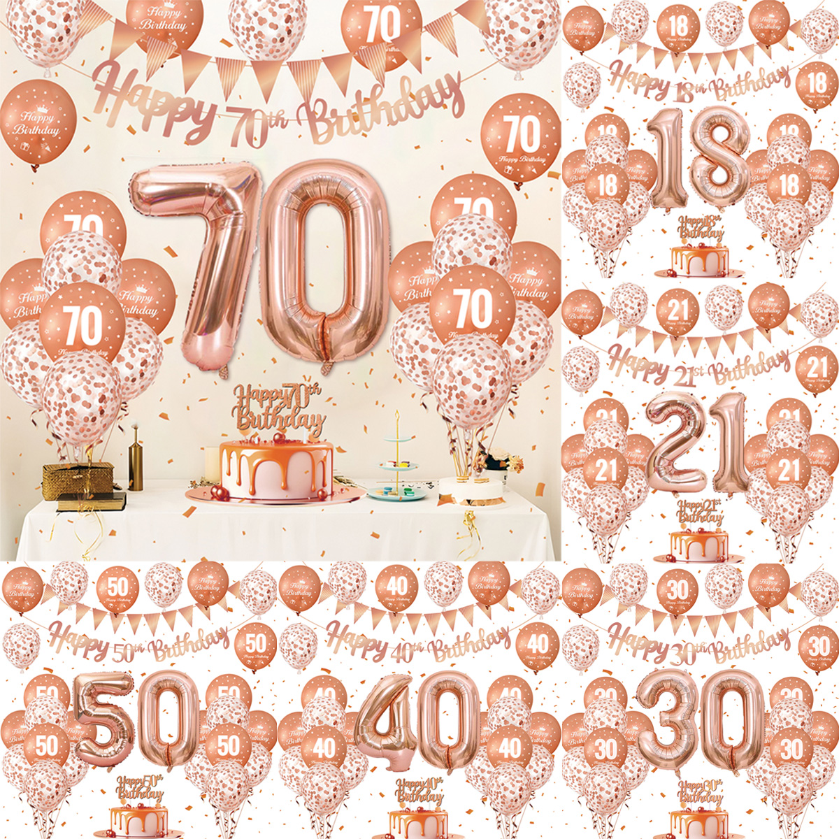 1 Juego de decoración de cumpl - Party Banner Gold reseña y precio