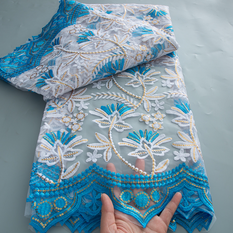 Tela de encaje africano azul 2 - Glitter Tablecloth reseña y precio