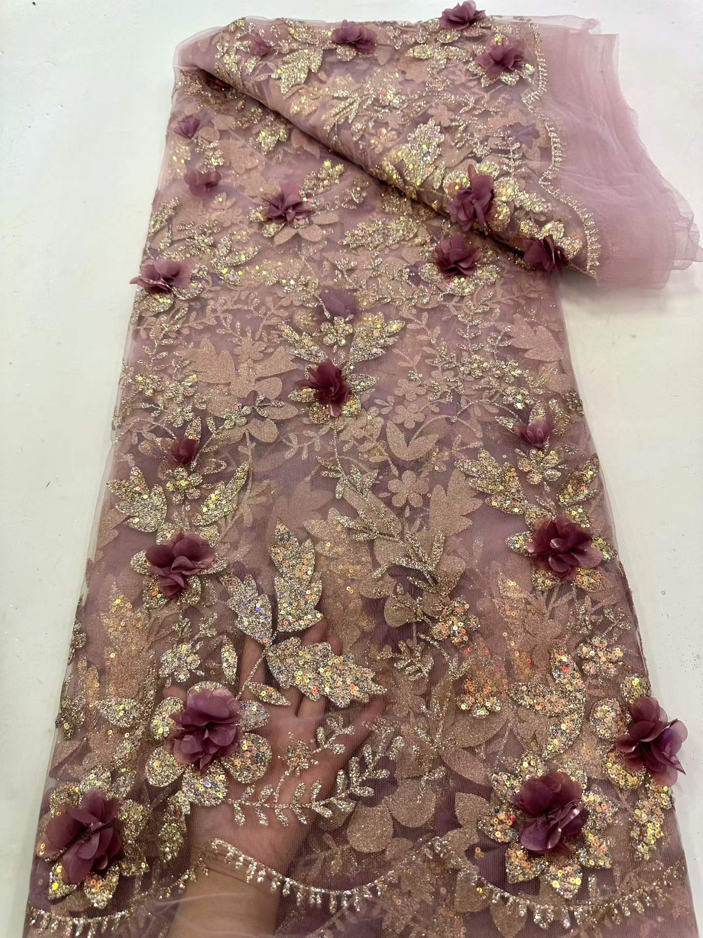 Tela de encaje africana bordad - Glitter Tablecloth reseña y precio