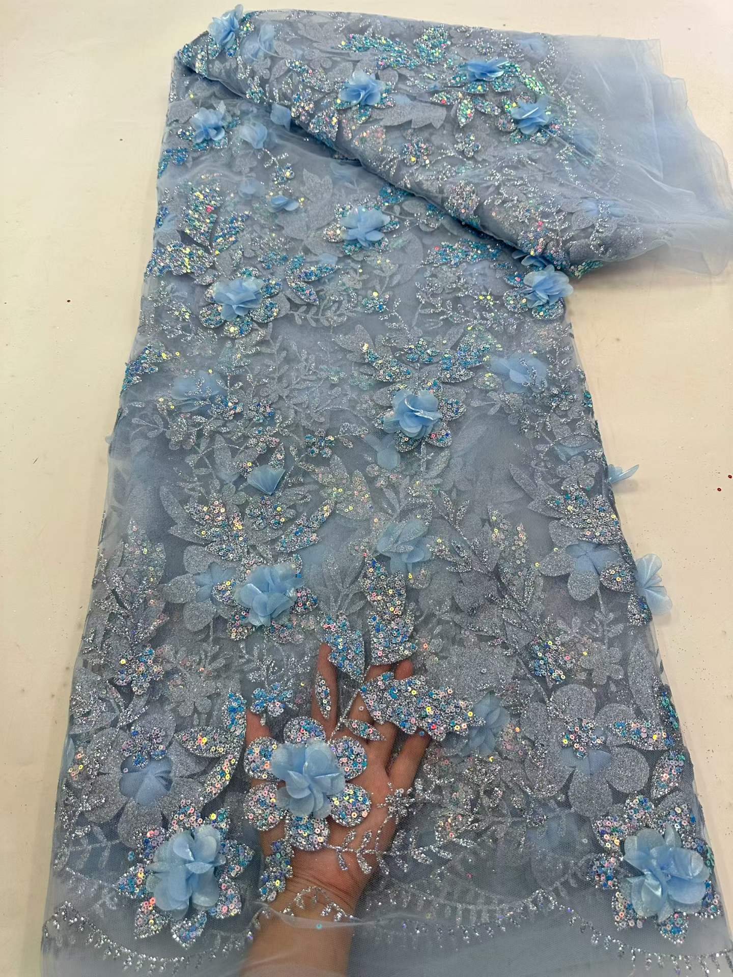 Tela de encaje africana bordad - Glitter Tablecloth reseña y precio