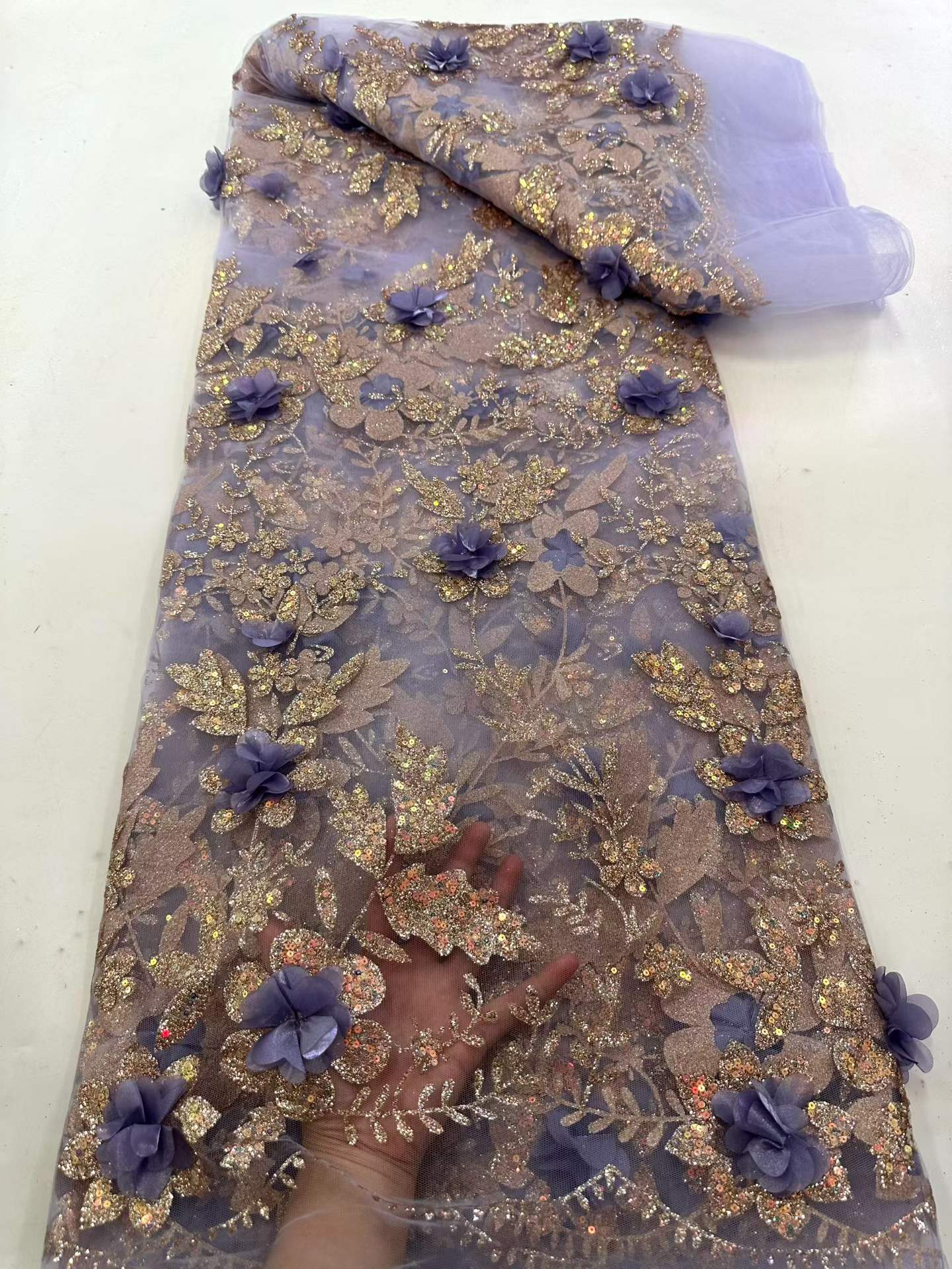 Tela de encaje africana bordad - Glitter Tablecloth reseña y precio
