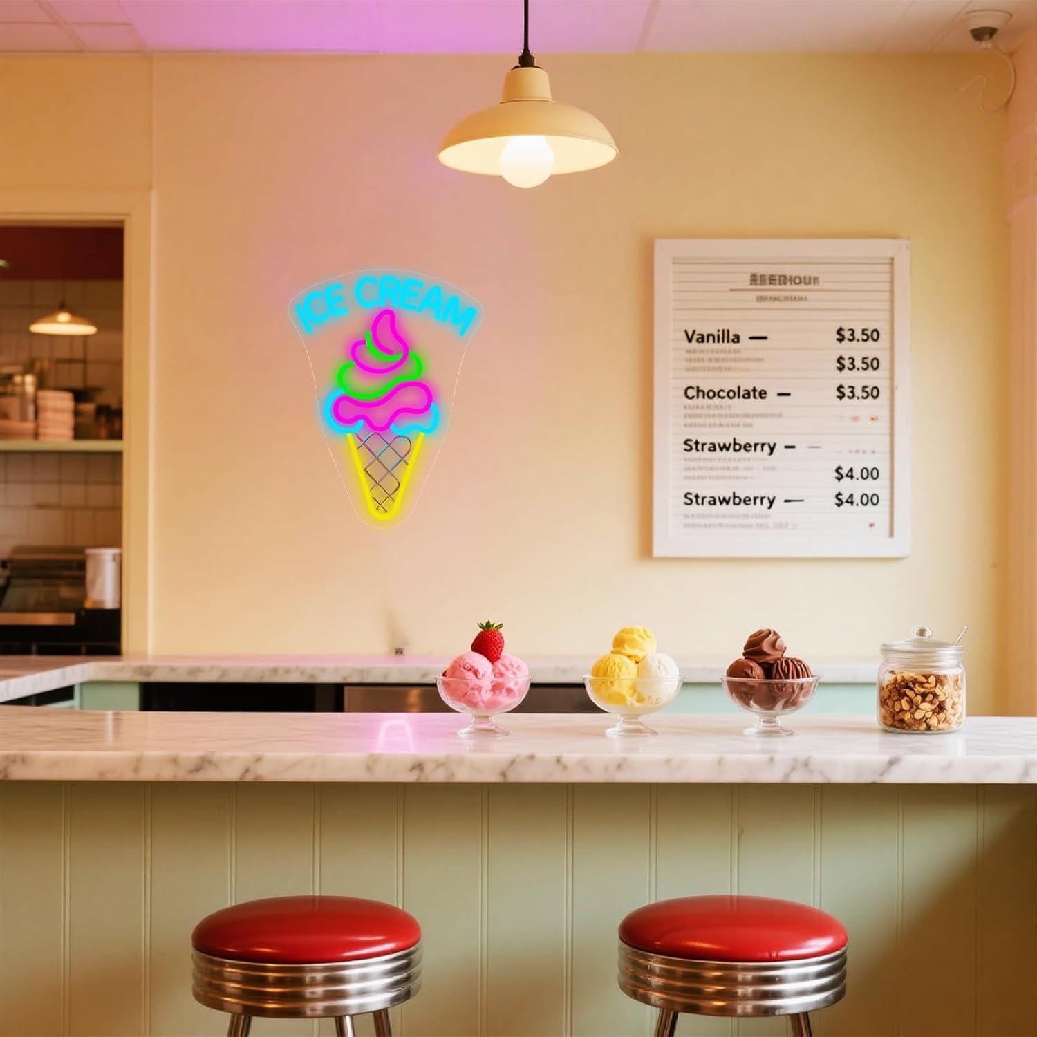 Letrero de Neón de Helado, Luz - Neon Sign Party reseña y precio