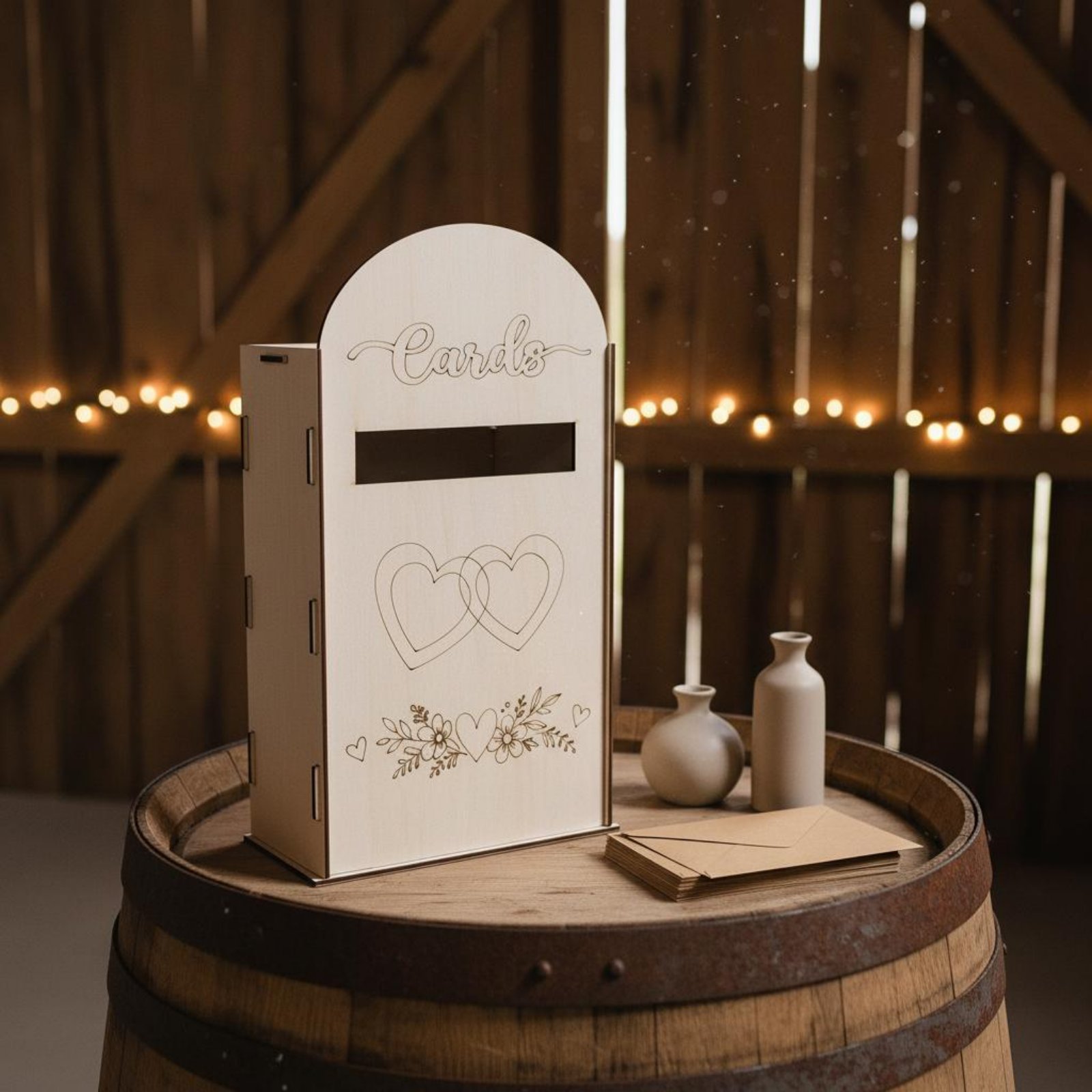 Caja de Madera para Tarjetas d - Event Party Box reseña y precio