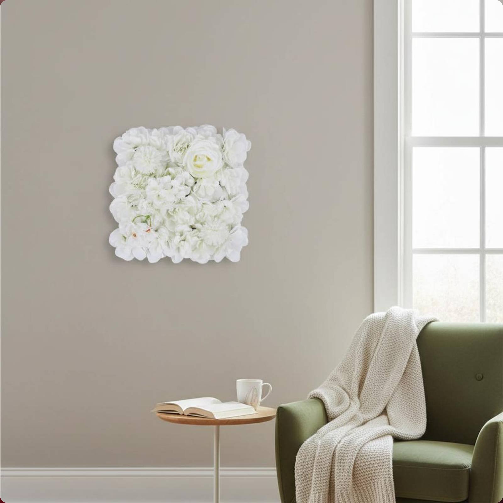 Panel de Pared de Flores Artif - Flower Wall Panel reseña y precio