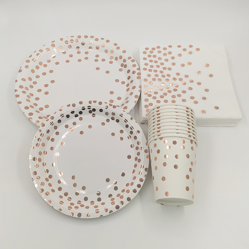 Kit de vajilla de fiesta de or - Paper Straw Color reseña y precio