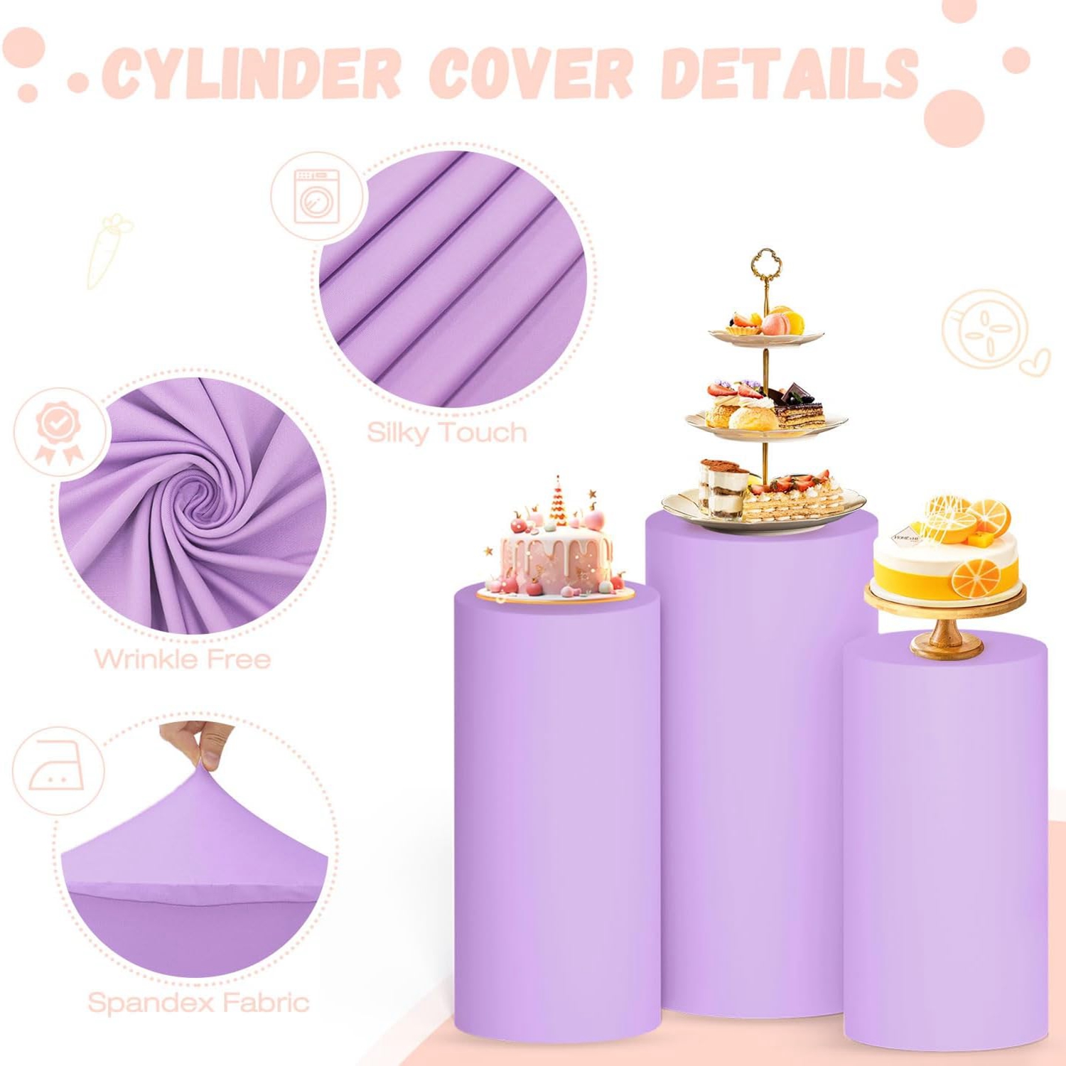 Yeele - Fundas elásticas morad - Dessert Table Backdrop reseña y precio