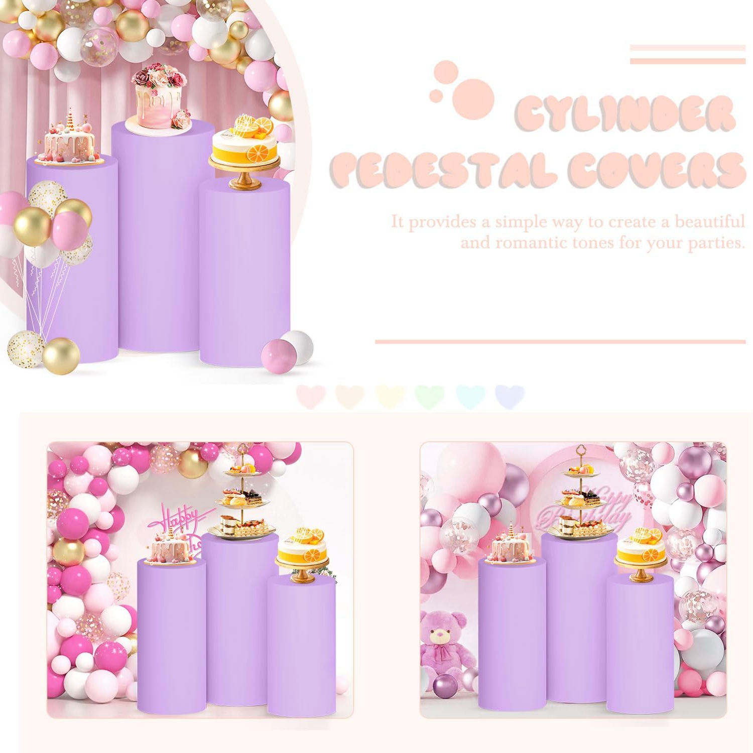 Yeele - Fundas elásticas morad - Dessert Table Backdrop reseña y precio