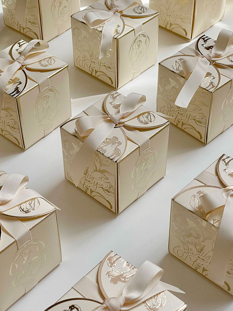 Cajas de regalo de papel cuadr - Event Party Box reseña y precio