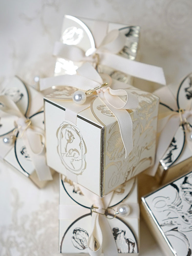 Cajas de regalo de papel cuadr - Event Party Box reseña y precio