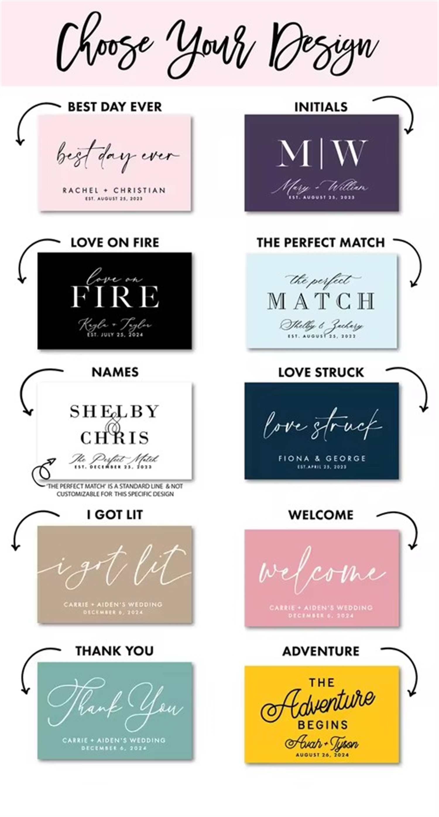 Cajas de cerillas personalizad - Let'S Party Event Supply reseña y precio