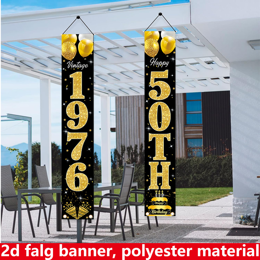 Banner plano 2D, banner de cum - Party Banner Gold reseña y precio