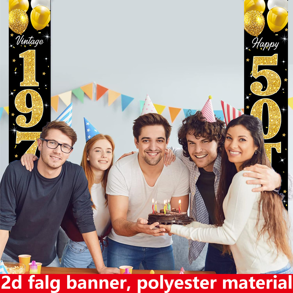 Banner plano 2D, banner de cum - Party Banner Gold reseña y precio