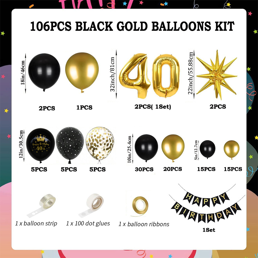 Kit de Arco de Globos Negros y - Balloon Arch Kit reseña y precio