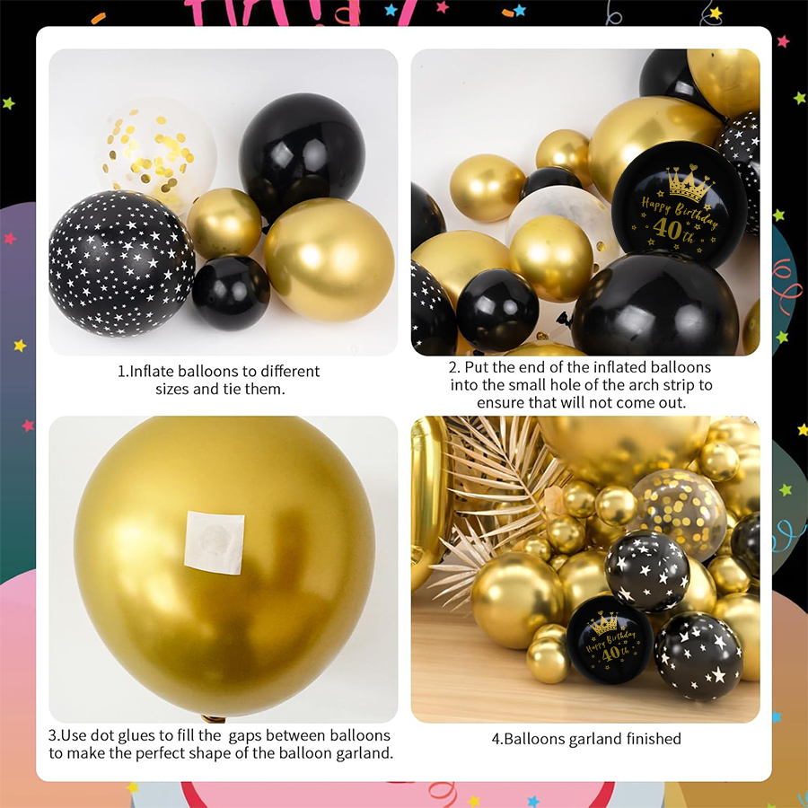 Kit de Arco de Globos Negros y - Balloon Arch Kit reseña y precio