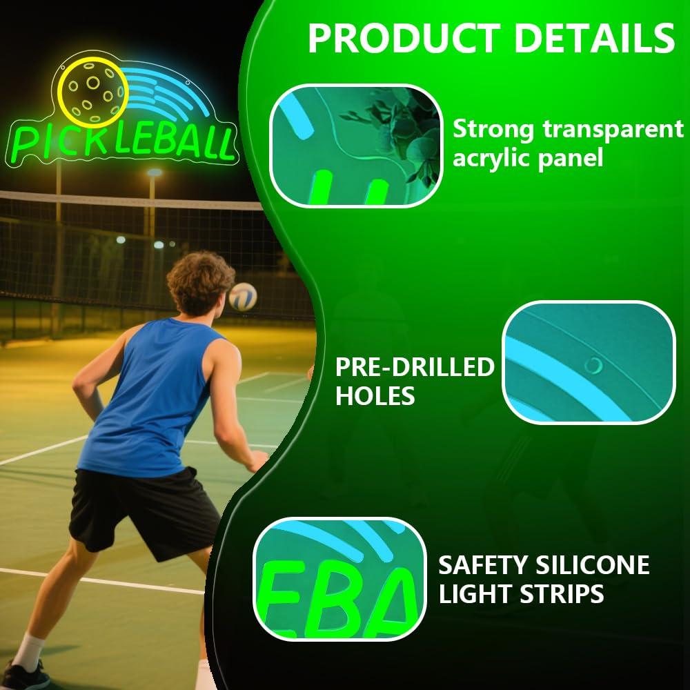 Letrero de Neón Pickleball, Lu - Neon Sign Party reseña y precio