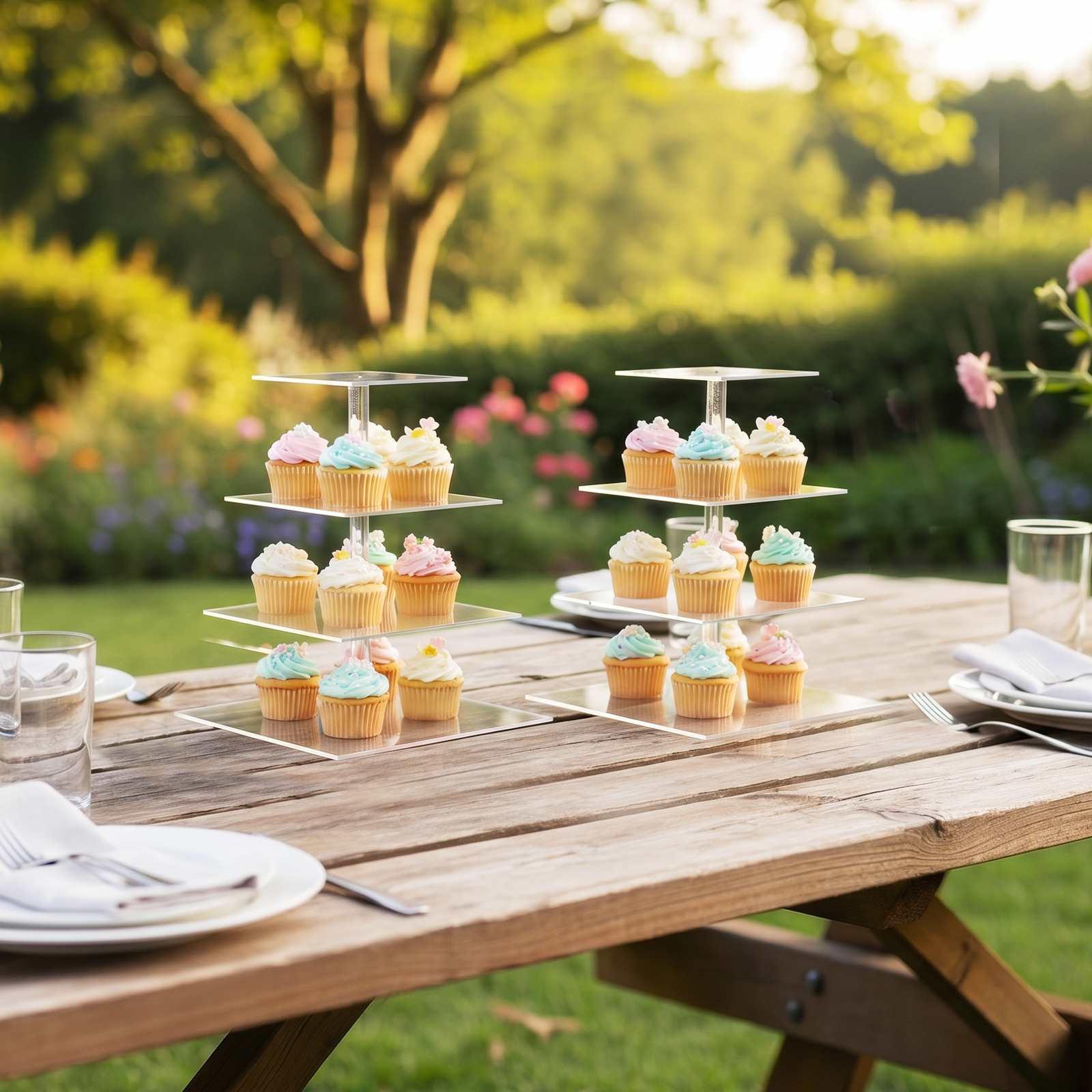 Soporte Transparente de 4 Nive - Cupcake Stand Tier reseña y precio