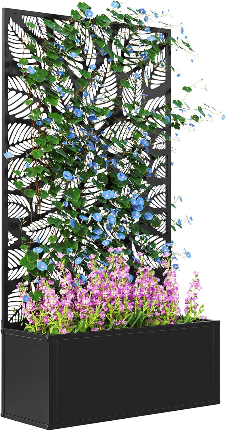 Jardinera elevada metálica con - Flower Wall Panel reseña y precio