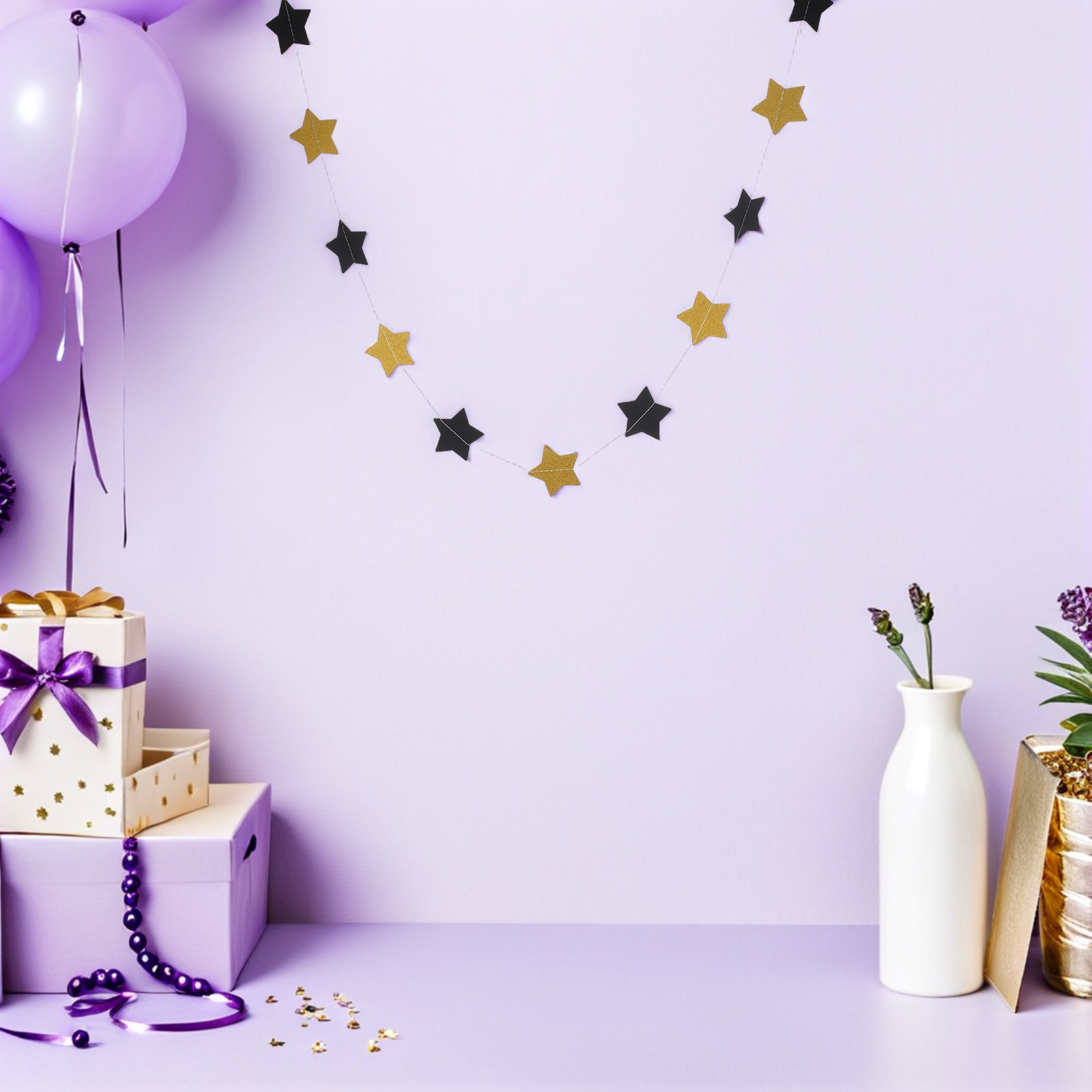Guirnalda de Estrellas Doradas - Party Banner Gold reseña y precio