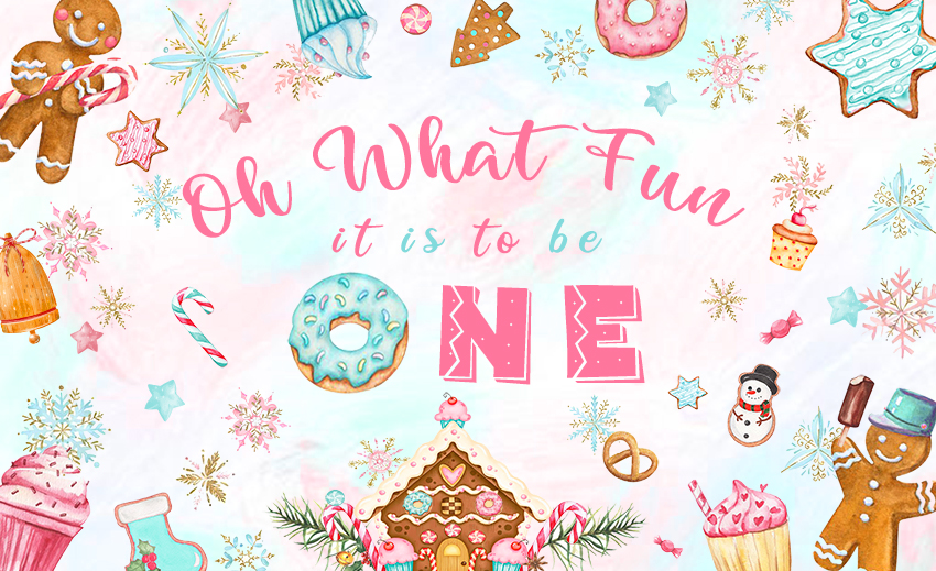 Navidad pan de jengibre Baby S - Dessert Table Backdrop reseña y precio