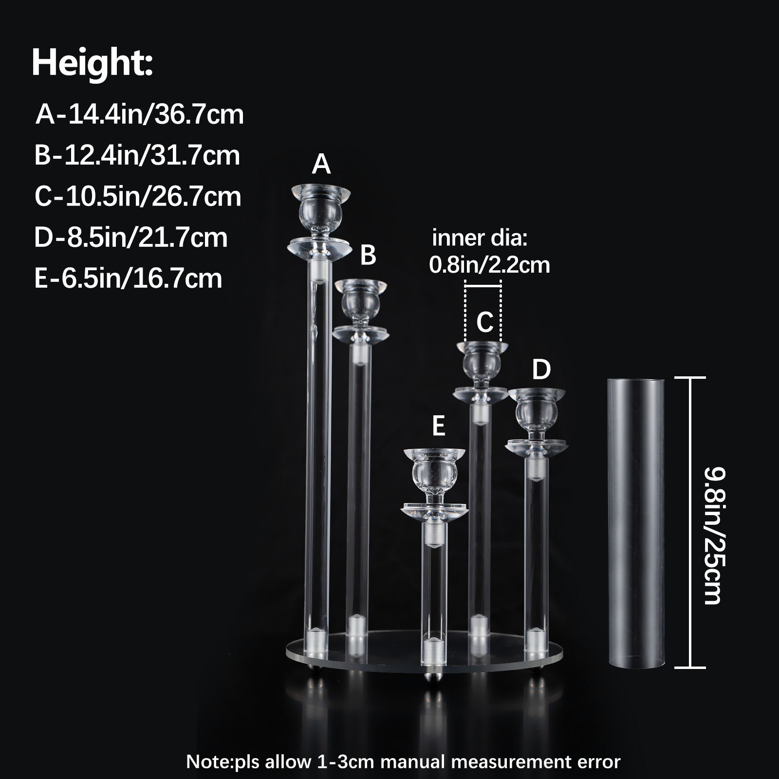 Candelabros Acrílicos Transpar - Centerpiece Stick reseña y precio