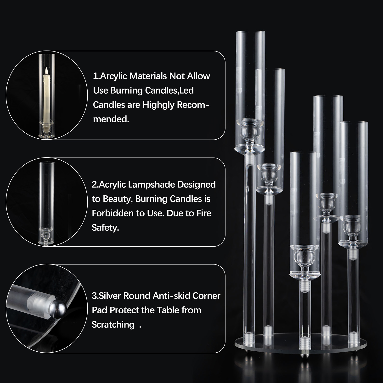 Candelabros Acrílicos Transpar - Centerpiece Stick reseña y precio