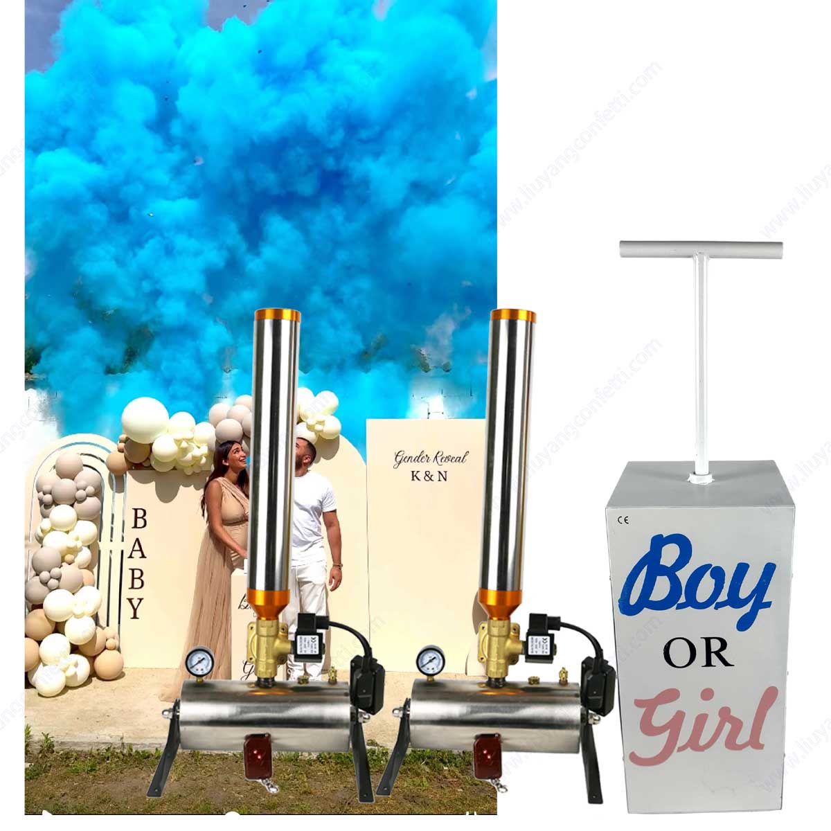 TNT Gender Reveal Cañón eléctr - Confetti Cannon Tube reseña y precio