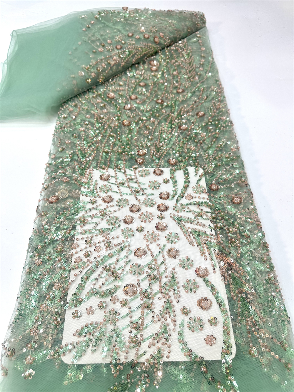 Tela de Encaje con Cuentas Fra - Glitter Tablecloth reseña y precio