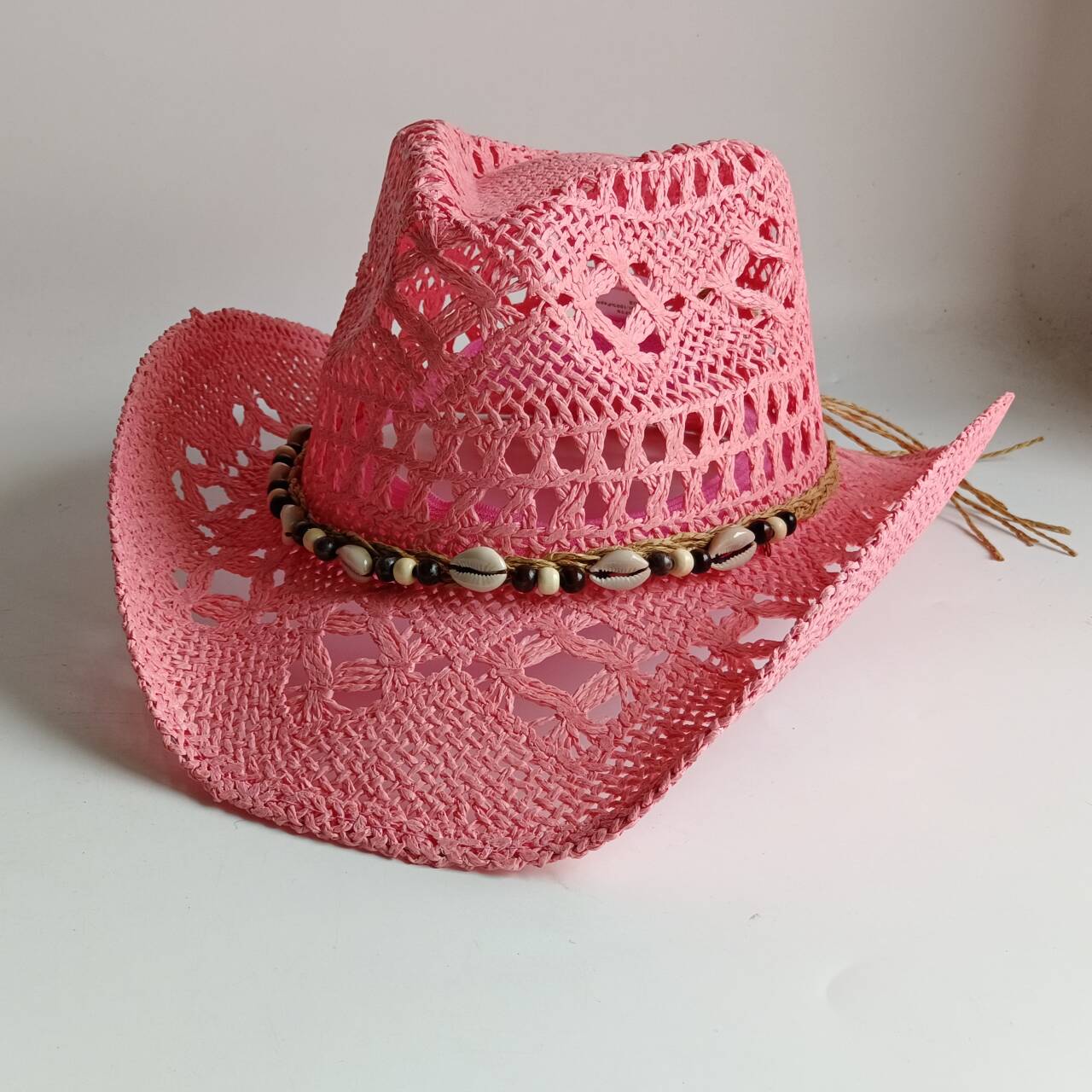 Sombrero vaquero rosa de paja, - Paper Straw Color reseña y precio