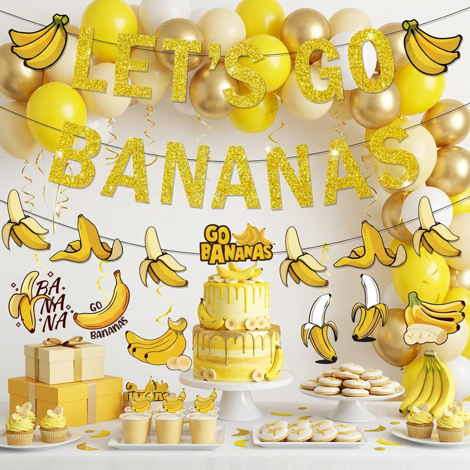 1 Juego de guirnaldas de banan - Let'S Party Event Supply reseña y precio