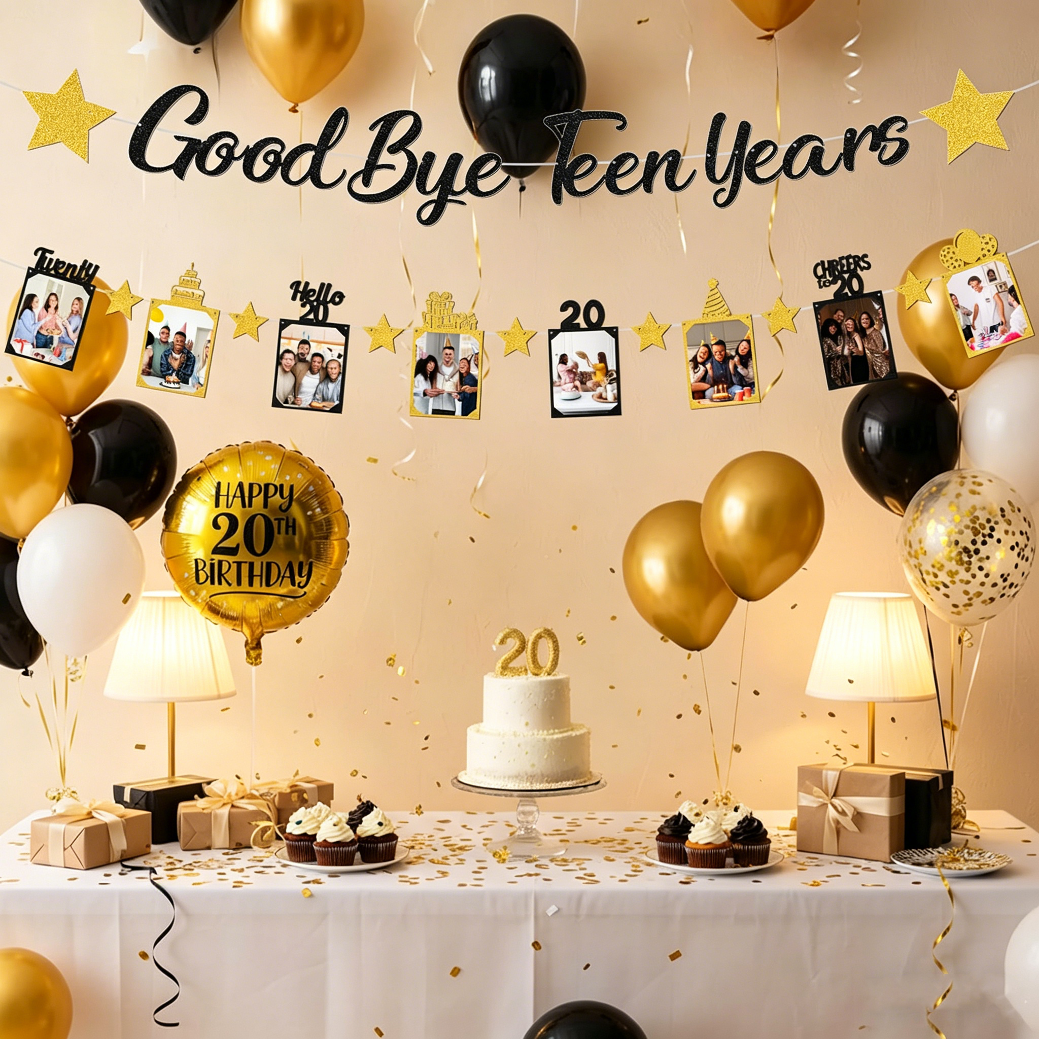 Pancarta de Despedida de la Ju - Party Banner Gold reseña y precio